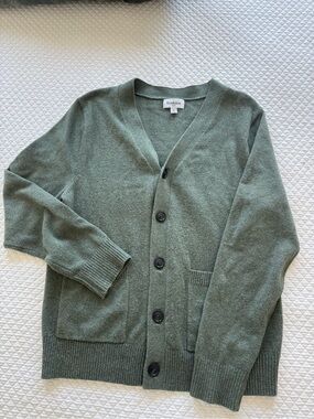 Goodfellow & Co Moss Green V-Neck Button Cardigan